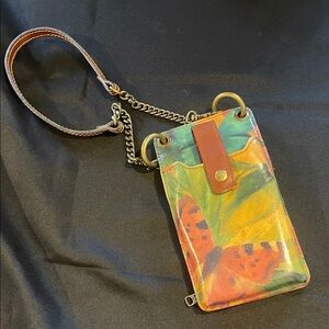 Colorful Butterfly Print Wristlet